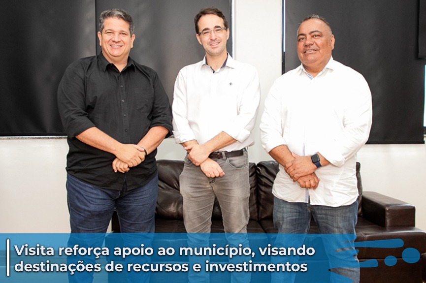 Prefeito recebe visita de Bruno Ganem, eleito deputado federal