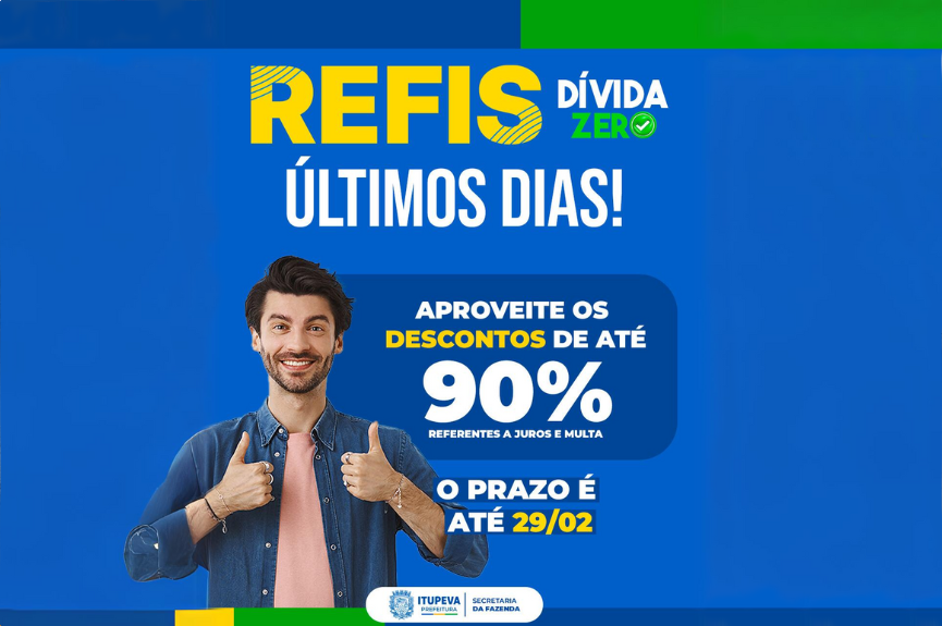 Refis: últimos dias para regularizar débitos com a Prefeitura com descontos de até 90% em juros e multa