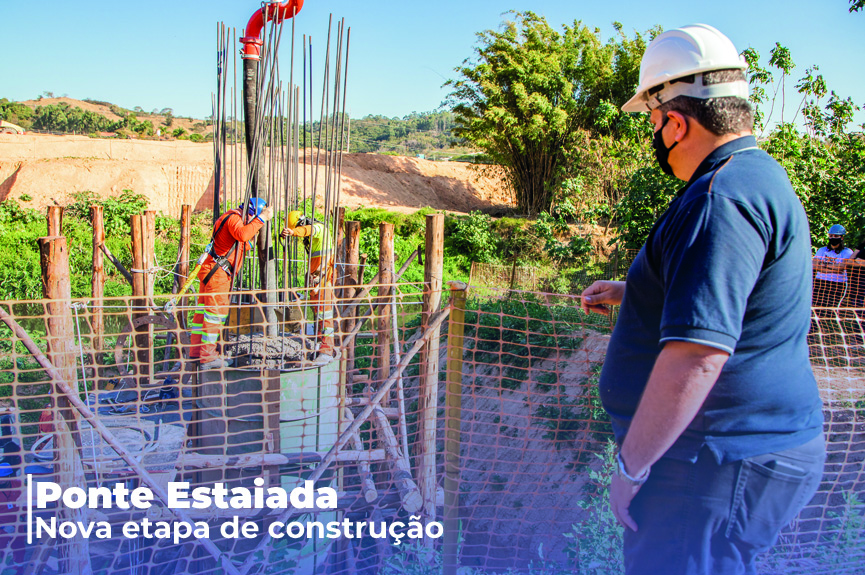 Concretagem dos tubulões, que correspondem à fundação da Ponte Estaiada, tem início