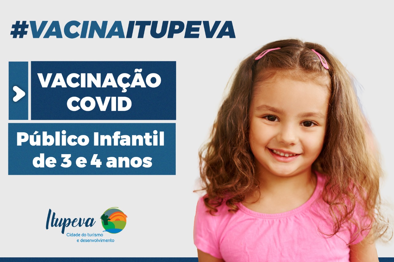 Itupeva dará início a vacinação de crianças de 3 a 4 anos contra a Covid-19