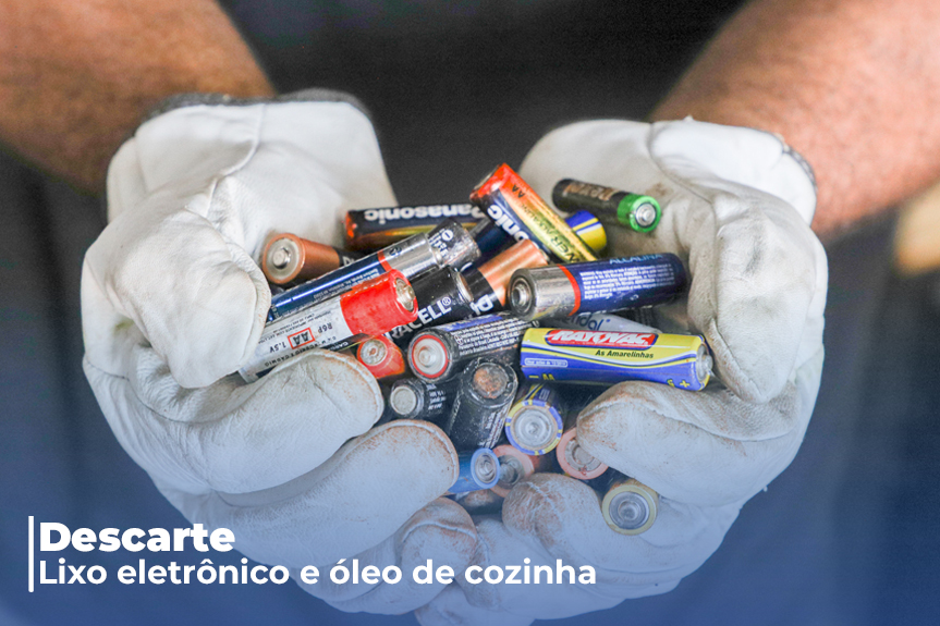 Ponto de coleta de lixo eletrônico e óleo de cozinha segue disponível para descarte correto