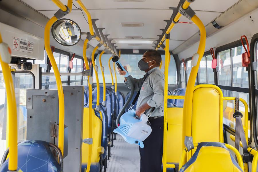 Transporte Público: ônibus da Viação Itupeva são desinfectados e medidas preventivas seguem intensificadas