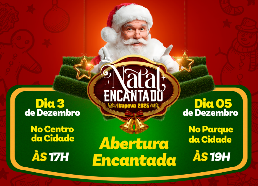 Natal Encantado 2025: Cidade recebe programação especial no Centro e no Parque da Cidade neste ano