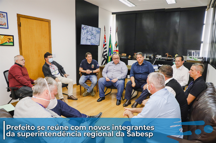Nova formação da superintendência regional da Sabesp é apresentada ao prefeito