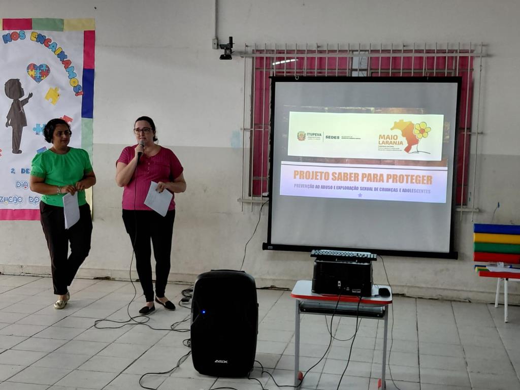 CREAS inicia antecipadamente ações do Maio Laranja com atividade na CEMEB Laerte Retondo