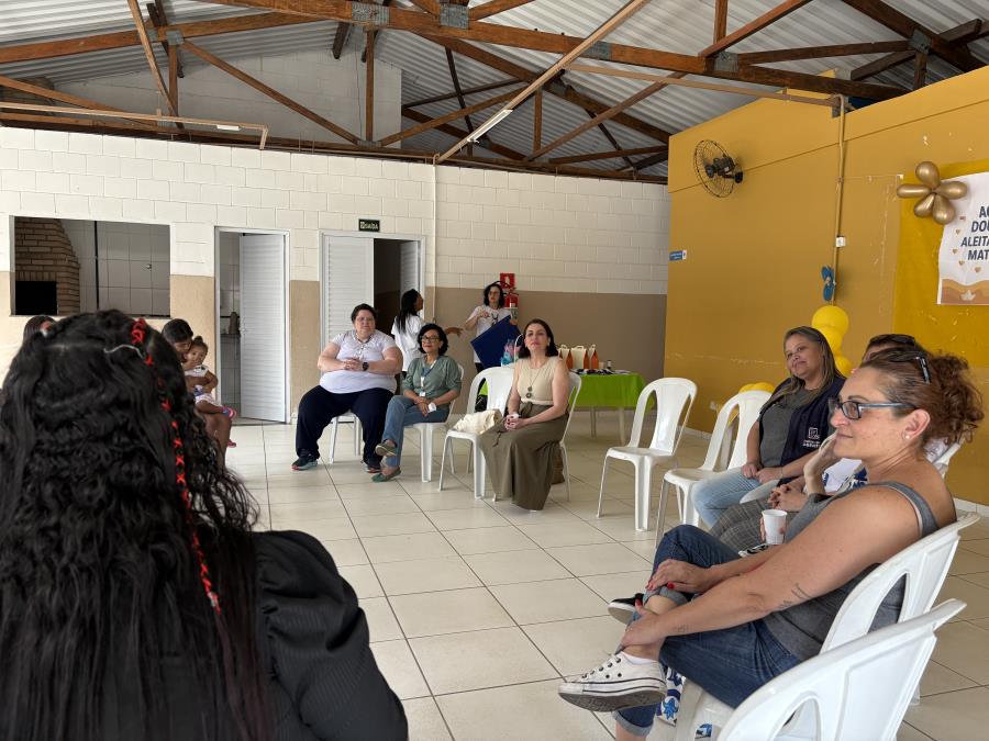 Agosto Dourado: Complexo Esportivo Nei Marciano recebeu palestra sobre Amamentação
