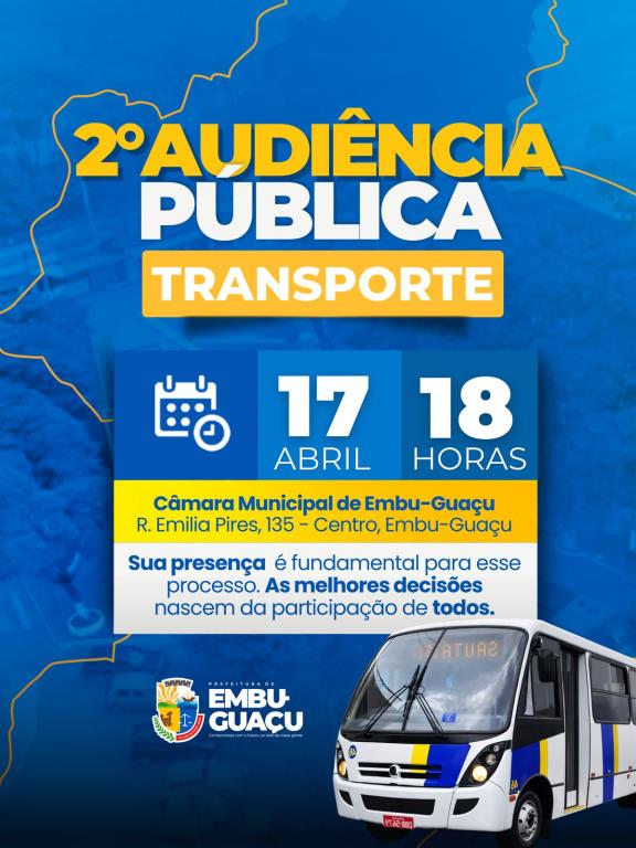 Prefeitura de Embu-Guaçu promove 2ª Audiência Pública para discutir melhorias no transporte público