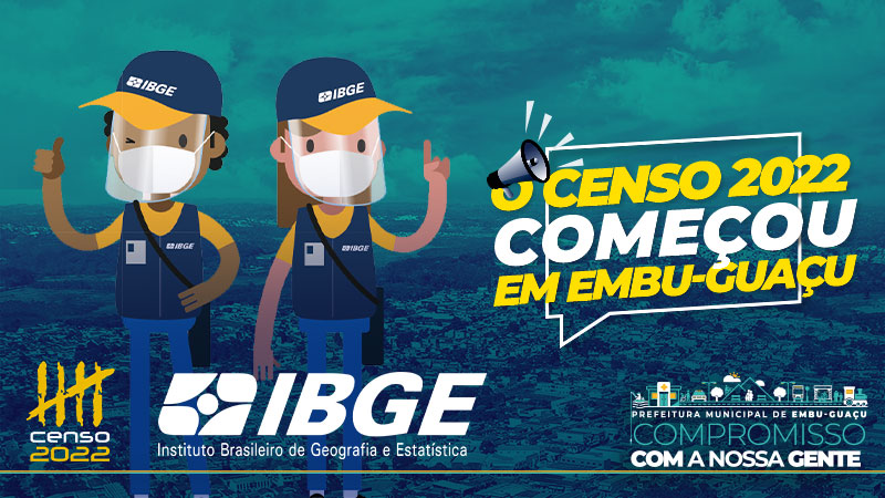 Segunda-feira (01), inicia-se o Censo em Embu-Guaçu