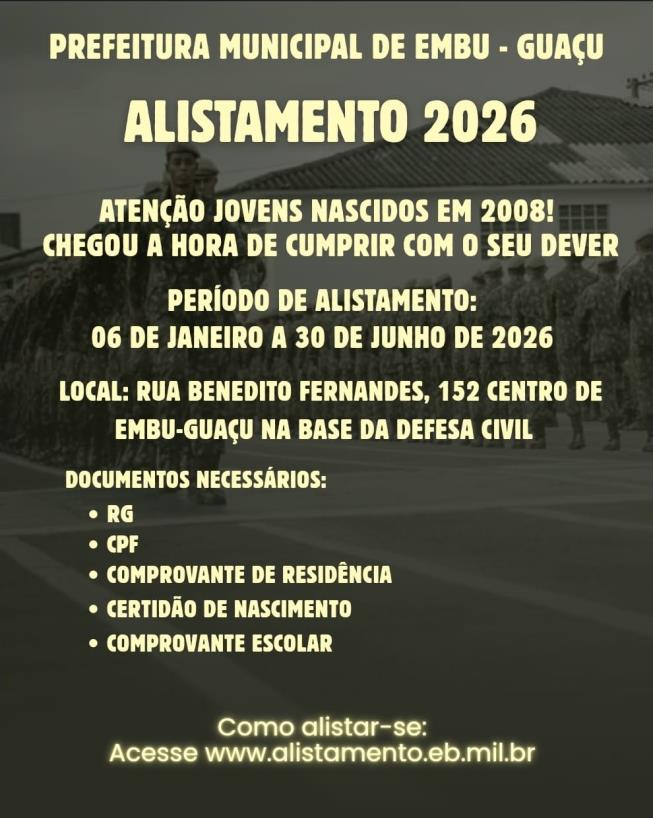 Alistamento Militar 2026 🇧🇷