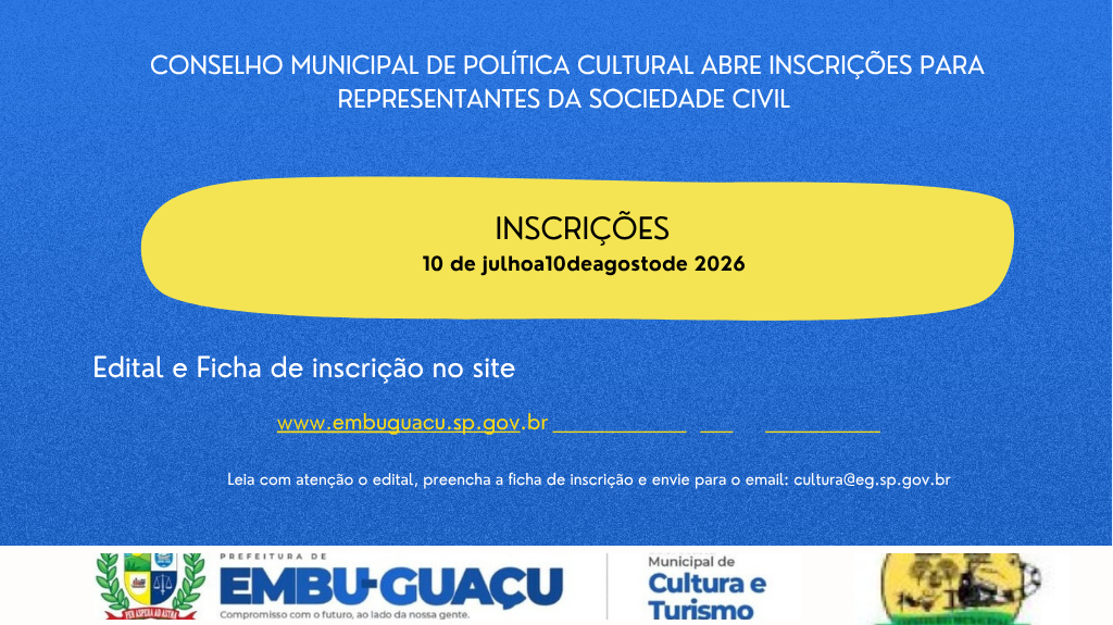 EDITAL DE CHAMAMENTO PÚBLICO Nº 11/2026 ELEIÇÃO DOS REPRESENTANTES DA SOCIEDADE CIVIL