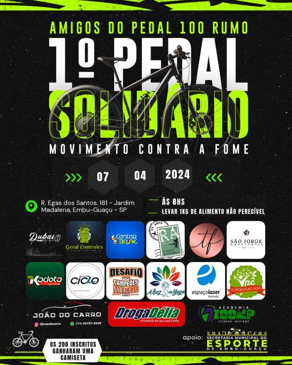 Pedal Solidário "Amigos do Pedal 100 Rumo"