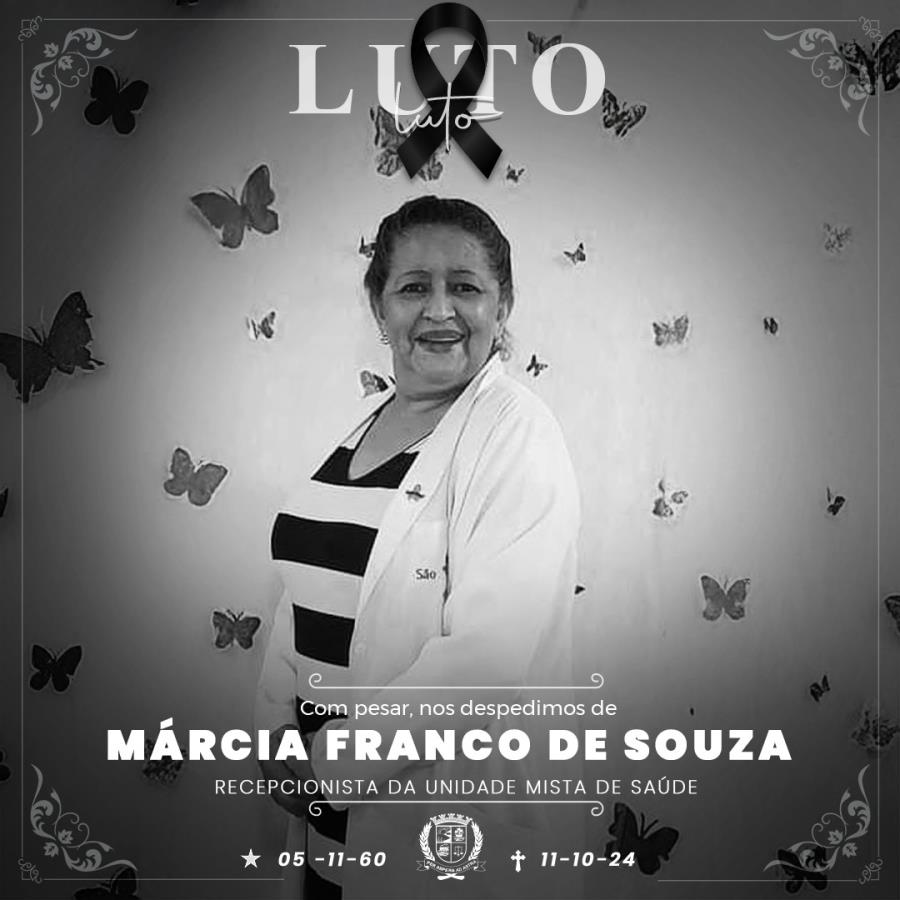 Nota de falecimento - Márcia Franco de Souza