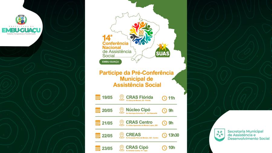 Pré-Conferência Municipal de Assistência Social!