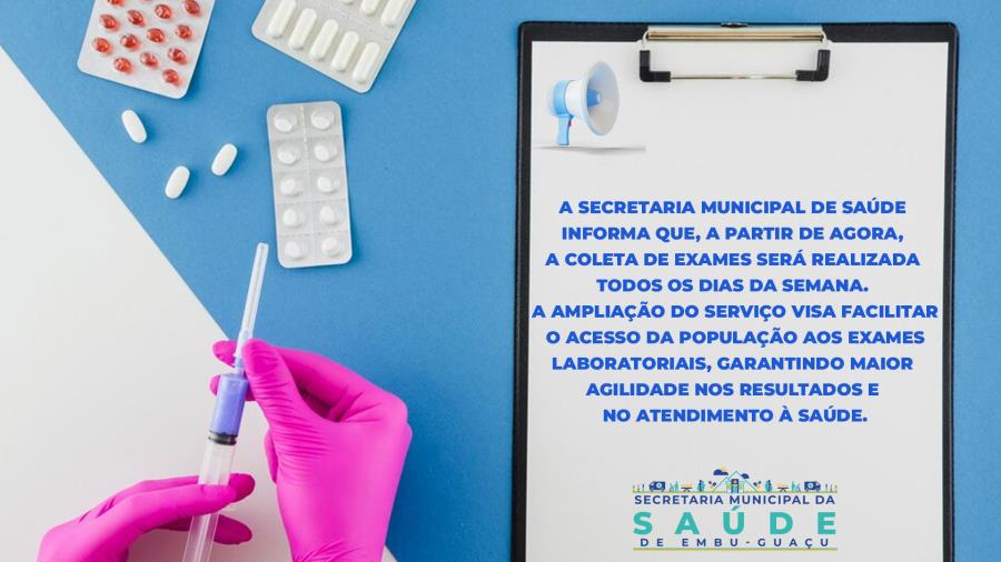 COLETA DE EXAMES - SAÚDE