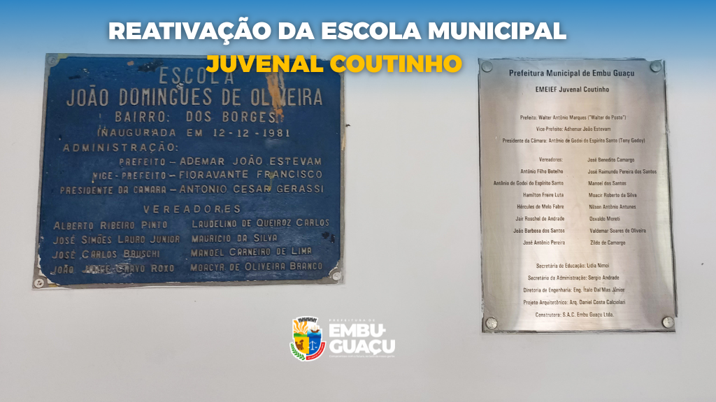 Reativação da Escola Municipal Juvenal Coutinho