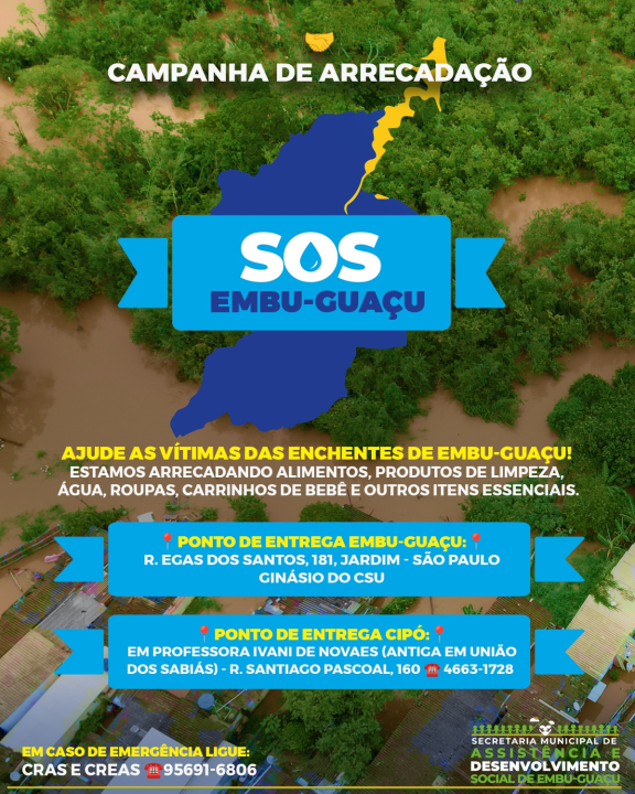 CAMPANHA DE ARRECADAÇÃO - SOS Embu-Guaçu