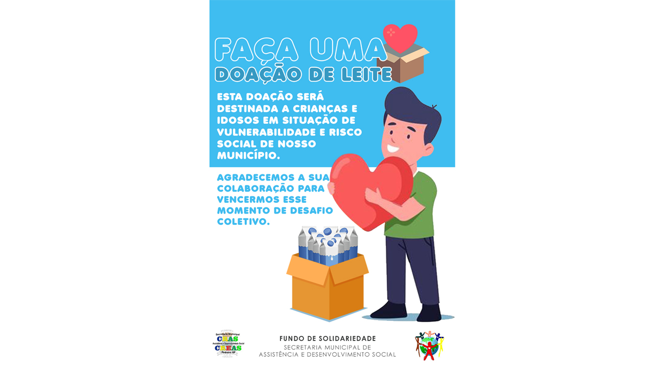 “Campanha do Leite” acontece neste sábado, 04 de junho, nossupermercados Daólio e Portuga
