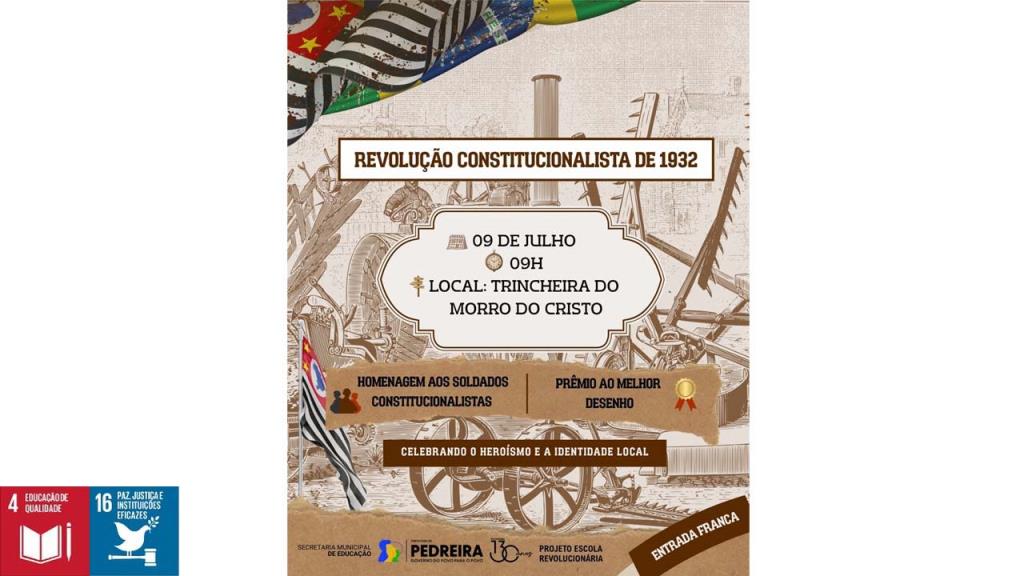 Revolução de 32: Pedreira resgata história e premia estudantes no 9 de Julho