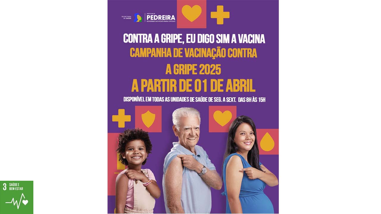Secretaria de Saúde inicia vacinação contra a Gripe em Pedreira