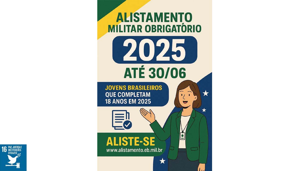Jovens nascidos em 2007 devem fazer o Alistamento Militar Obrigatório até 30 de junho