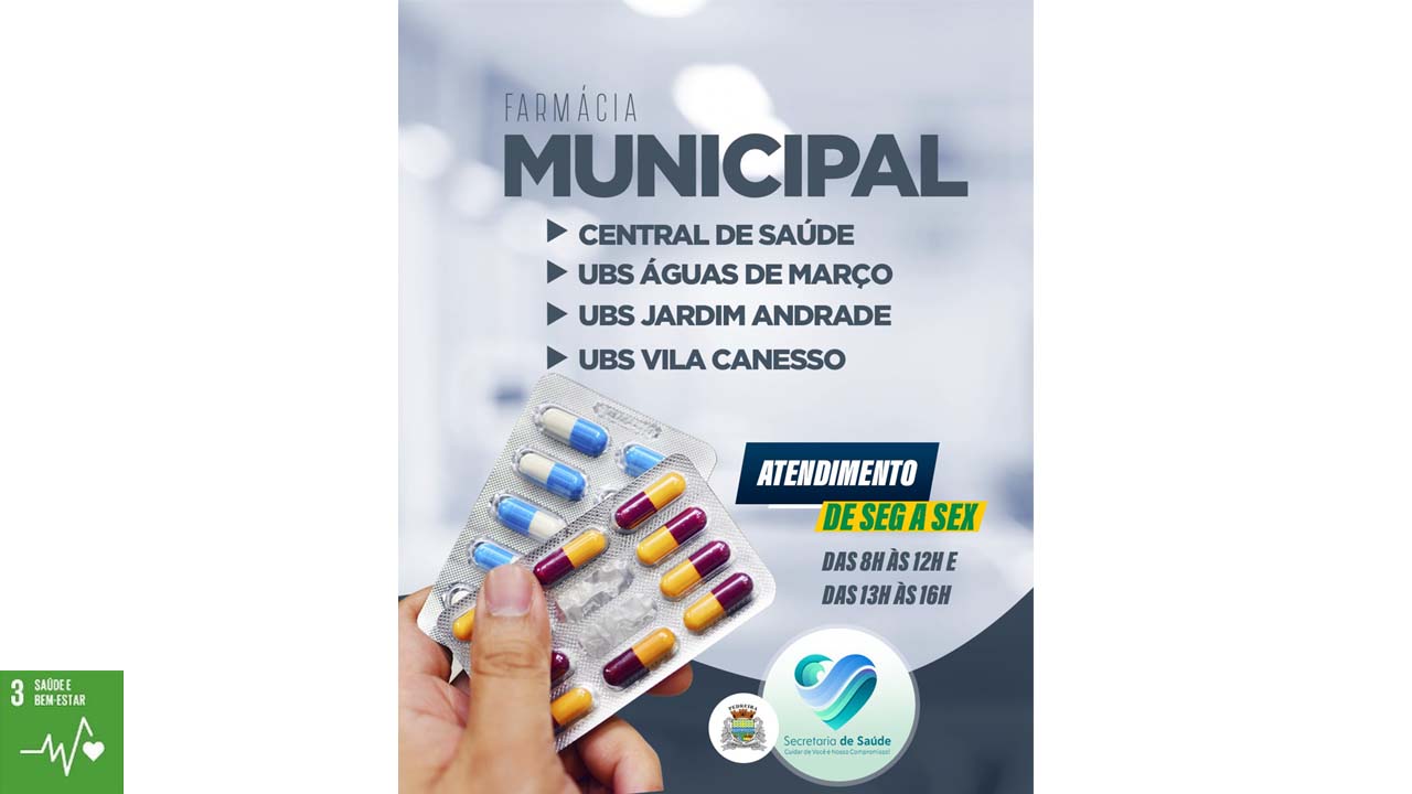 Farmácias Municipais da Secretaria de Saúde distribuem medicamentos aos usuários do SUS de Pedreira