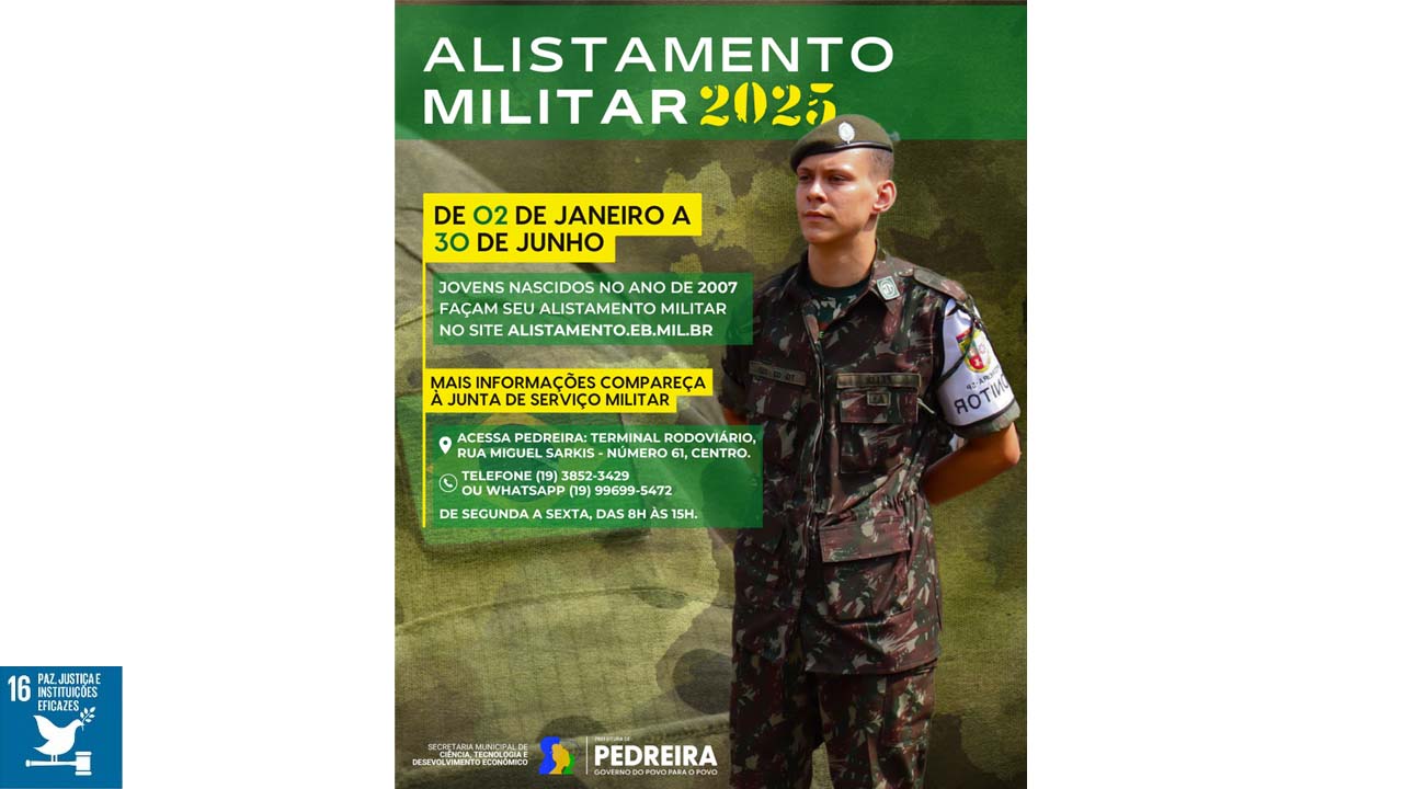 Jovens nascidos em 2007 devem fazer o Alistamento Militar Obrigatório até 30 de junho