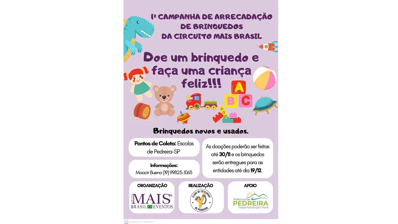 1ª Campanha de Arrecadação de Brinquedos da Circuito Mais Brasil