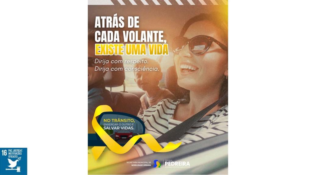Secretaria de Mobilidade Urbana de Pedreira realiza Campanha de Conscientização para inibir acidentes de trânsito