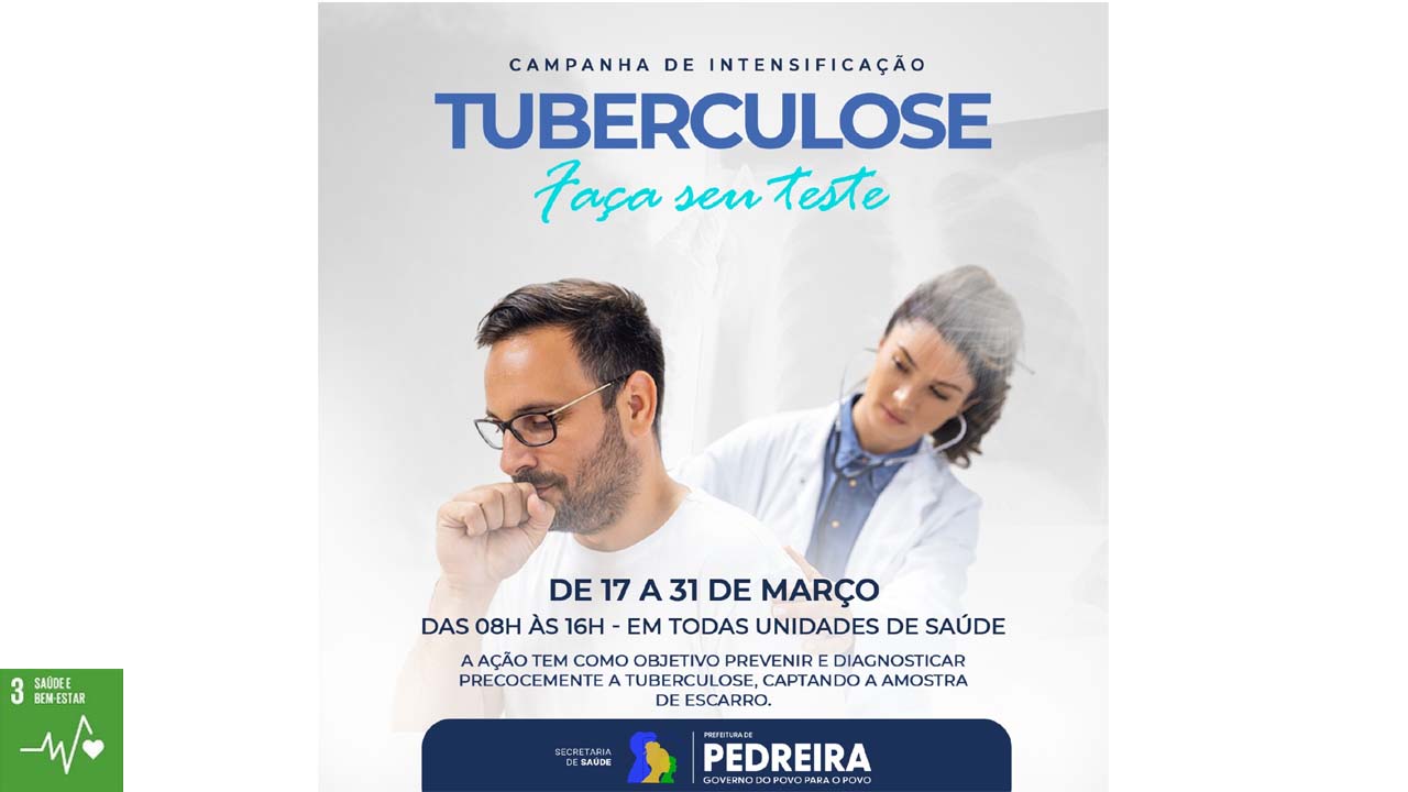 Secretaria de Saúde de Pedreira intensifica busca ativa de Tuberculose