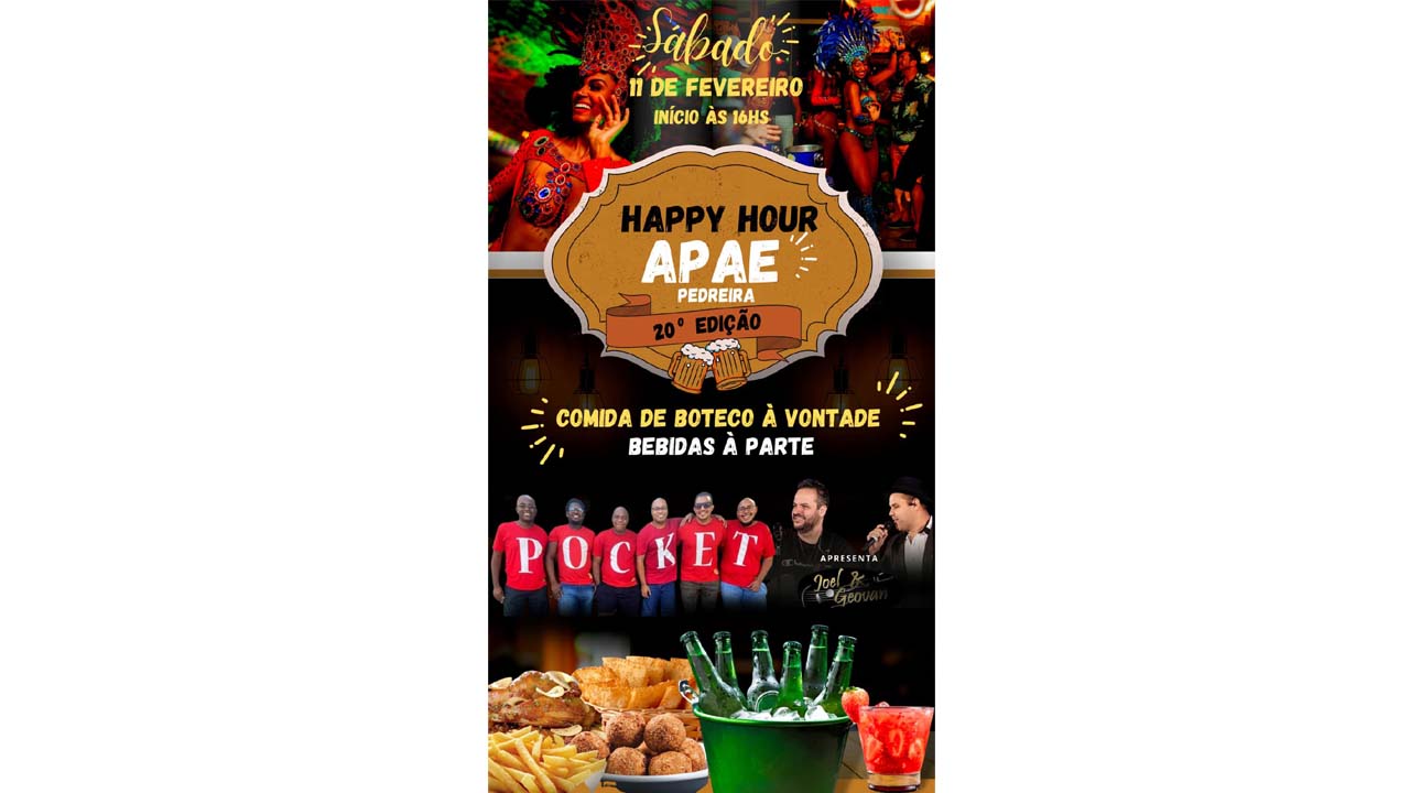 APAE de Pedreira vende adesão para seu tradicional Happy Hour