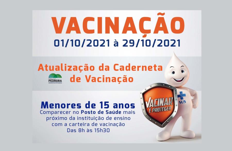 Secretaria de Saúde de Pedreira realiza Campanha para Atualização da Caderneta de Vacinação da Criança e do Adolescente