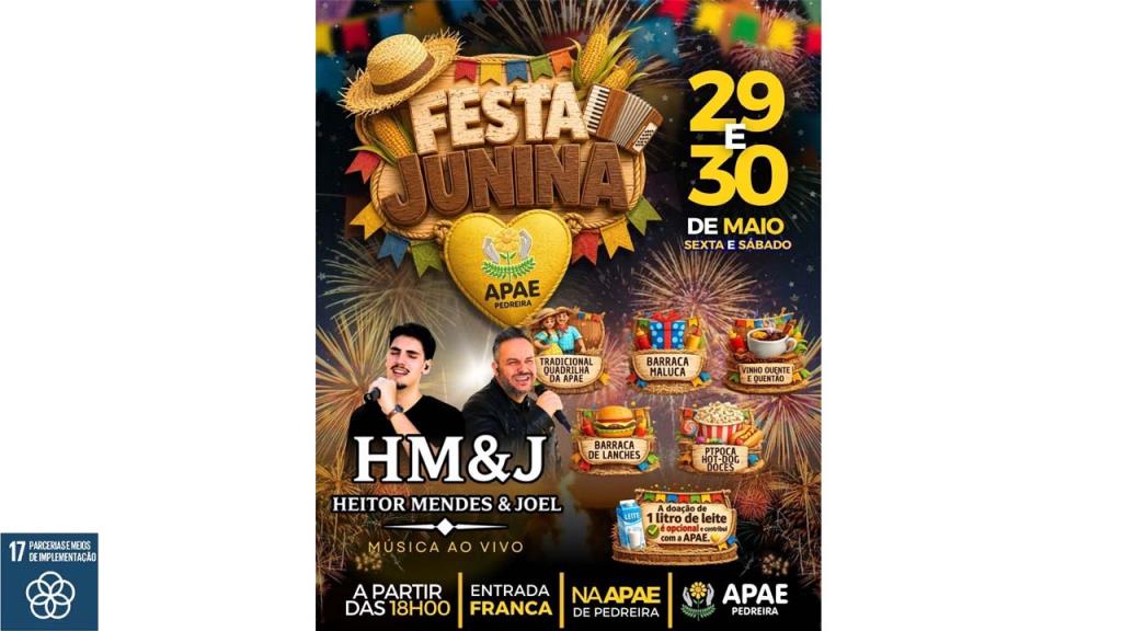 Festa Junina da APAE de Pedreira acontece nesta sexta-feira e sábado com muitas atrações