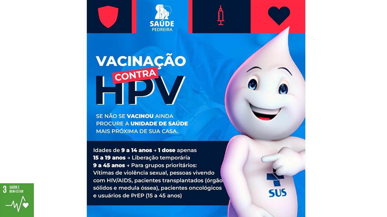 Secretaria de Saúde realiza Vacinação contra o HPV em Pedreira