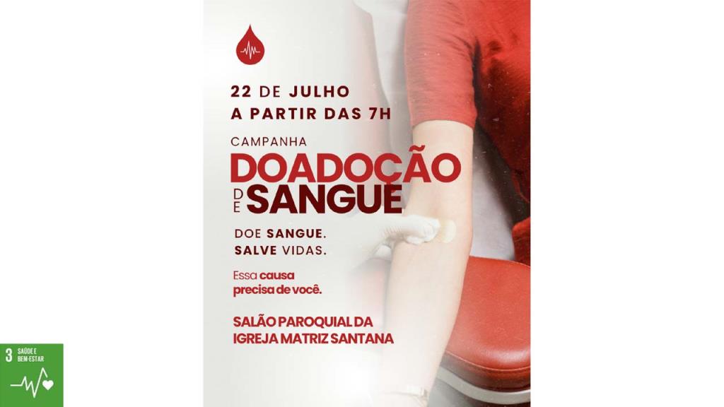 Pedreira realiza campanha de doação de sangue no dia 22 de julho