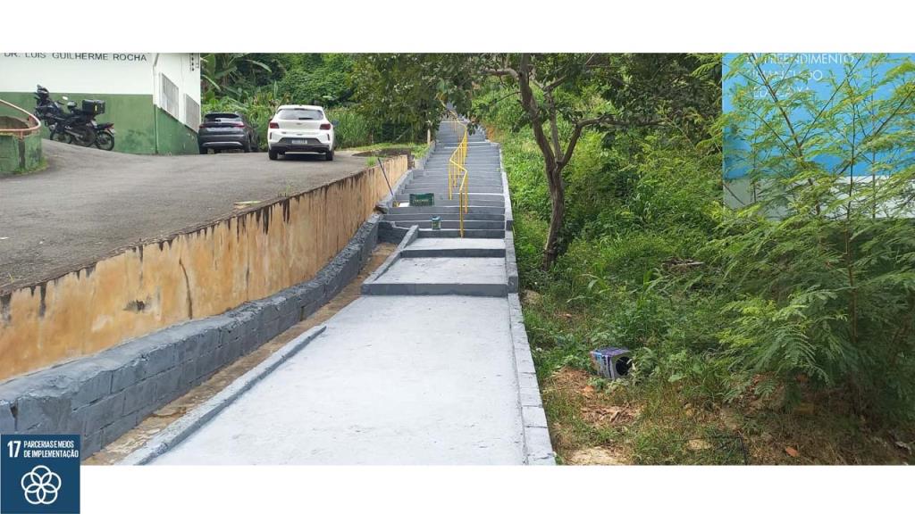 Secretaria de Obras e Vias Públicas reformou “Viela de Passagem” na Estância Santa Rita - Barbim