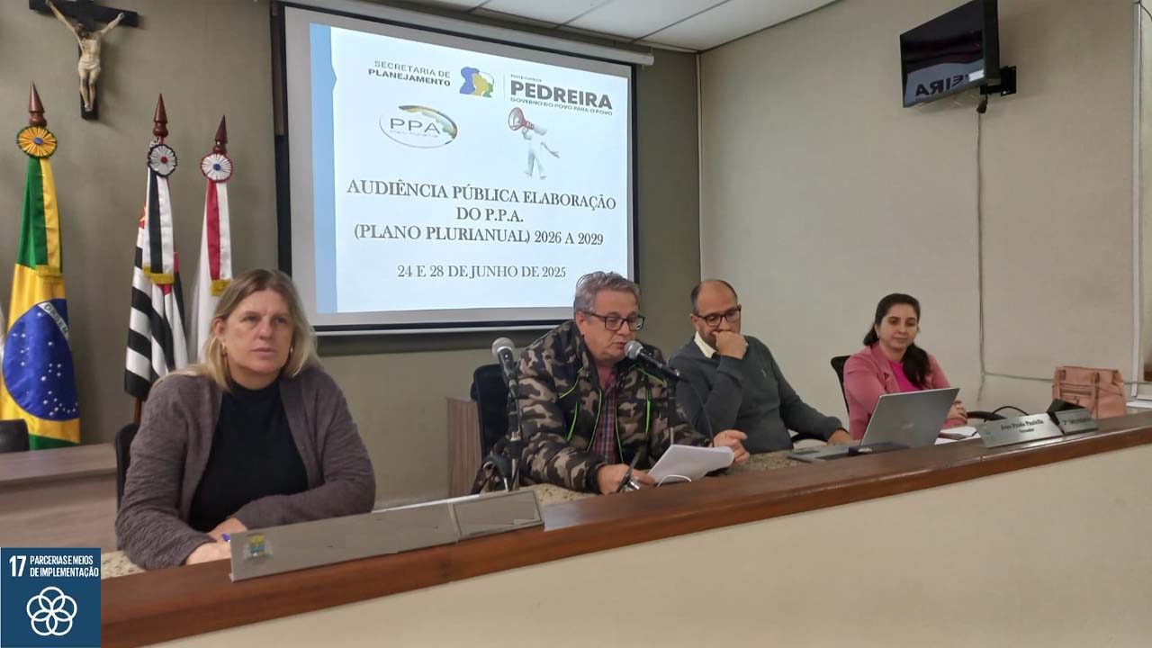 Prefeitura de Pedreira realizou Audiência Pública para elaborar o Plano Plurianual 2026 a 2029
