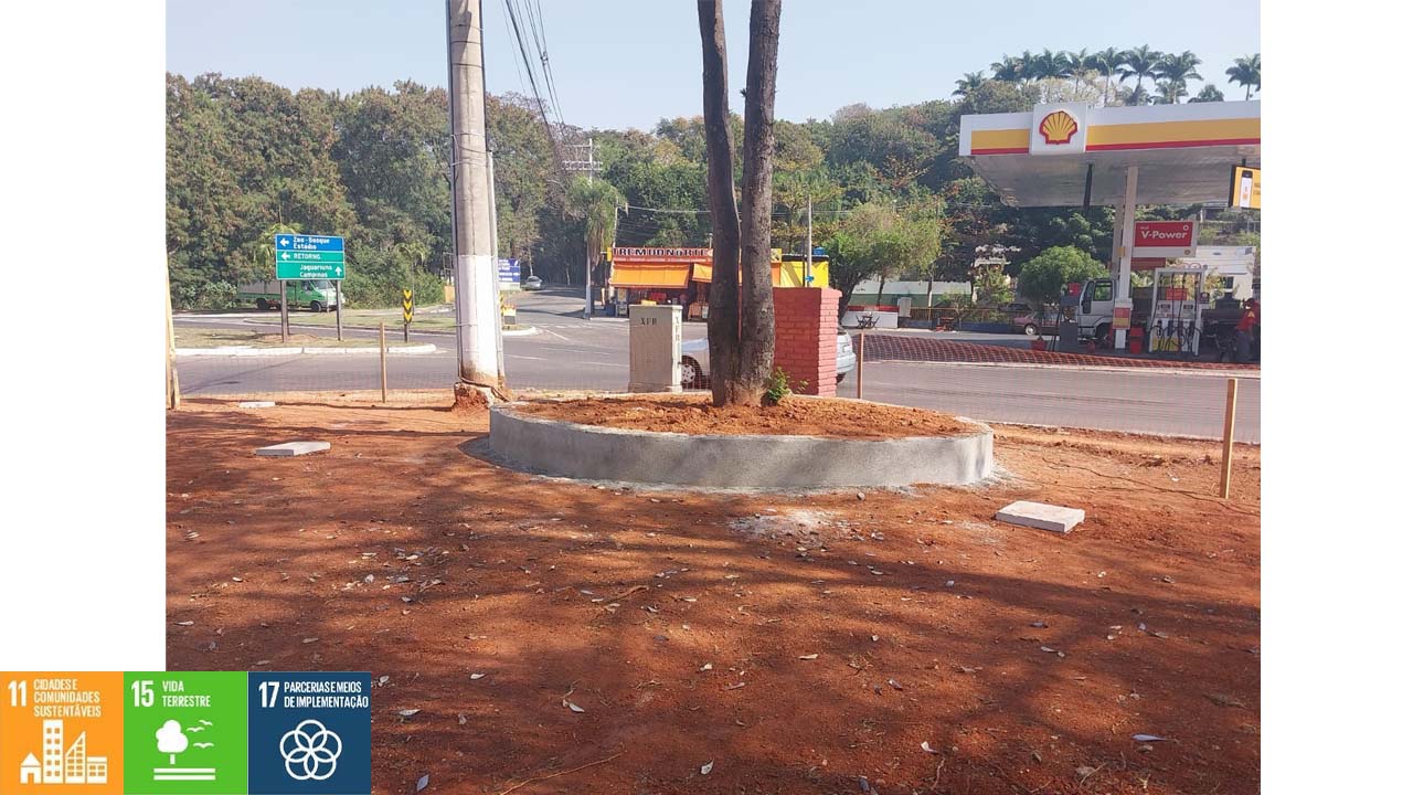Prefeitura de Pedreira está construindo uma nova Praça Rotatória no Posto 24 horas