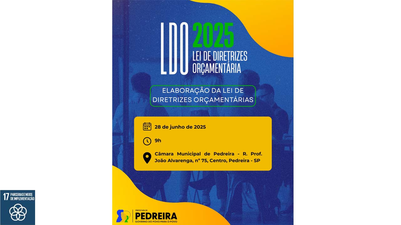 Prefeitura de Pedreira programa Audiências Públicas para discutir o Plano Plurianual e a Lei de Diretrizes Orçamentárias