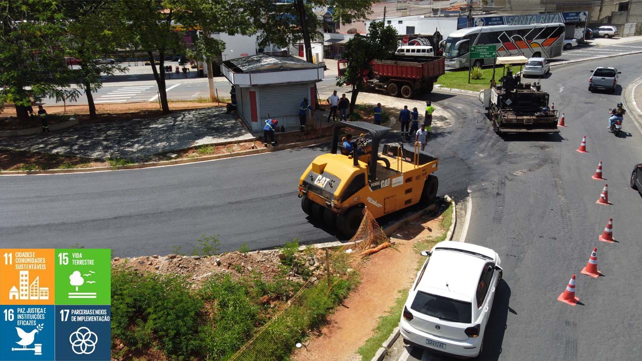 Prefeitura de Pedreira está construindo uma nova Praça Rotatória na Avenida Marginal