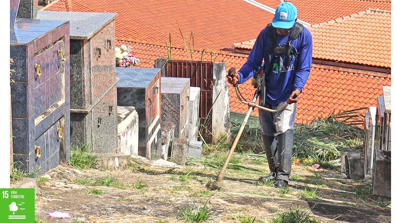 Prefeitura de Pedreira realizou limpeza no Cemitério Santa Cruz