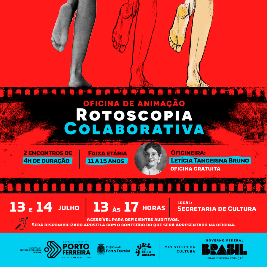 “Oficina de Animação: Rotoscopia Colaborativa” acontece em Porto Ferreira