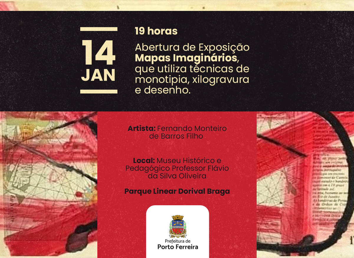 Museu Municipal de Porto Ferreira inaugura exposição “Mapas Imaginários” na próxima terça-feira