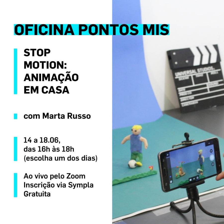 Oficina dos Pontos MIS vai abordar a técnica de animação “stop motion”