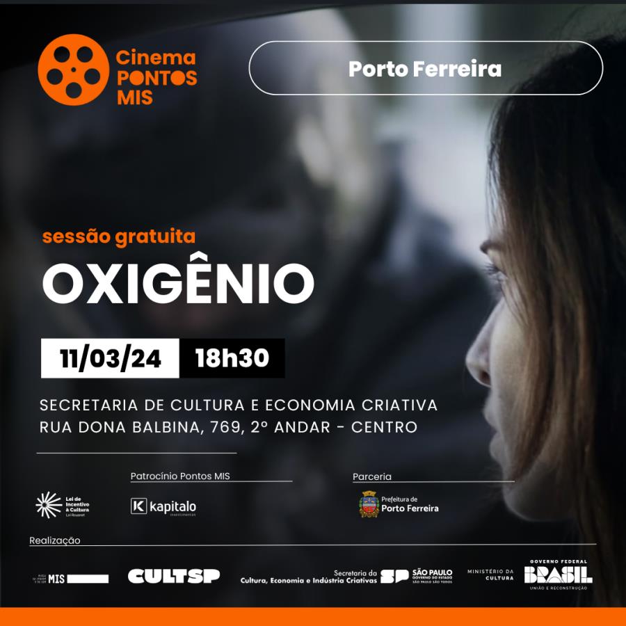 Projeto Pontos MIS exibe o filme “Oxigênio” nesta segunda-feira