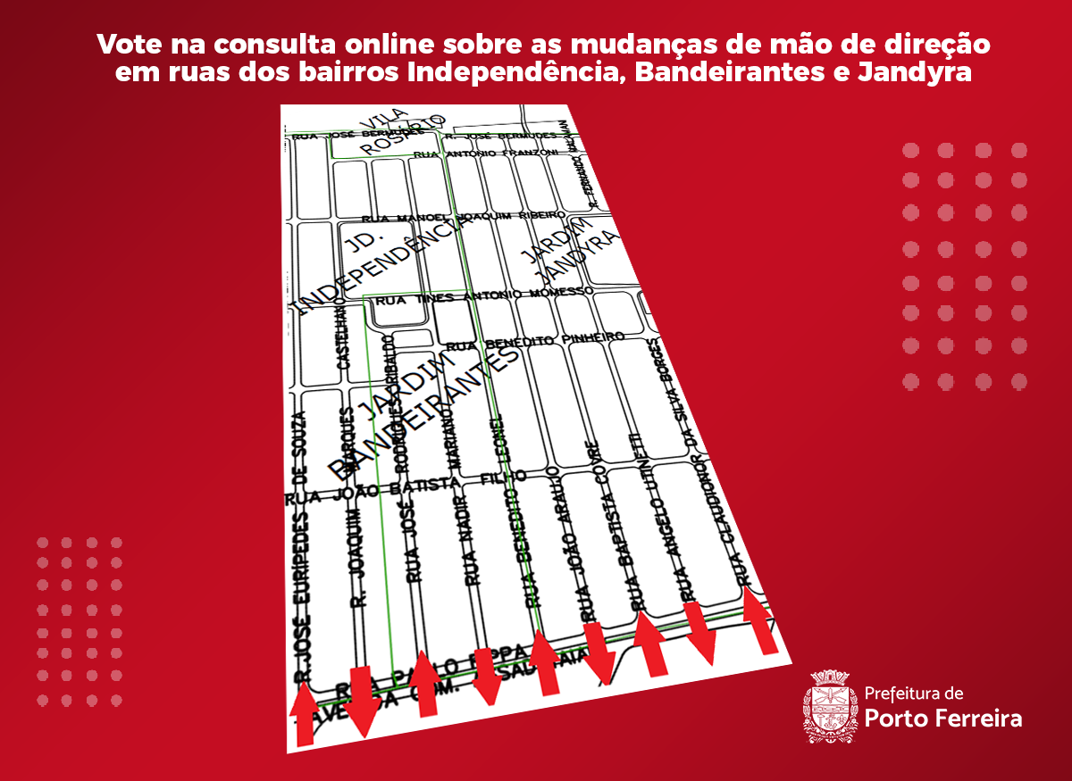 Mobilidade lança consulta pública sobre alteração de mão de direção em ruas do Independência, Bandeirantes e Jandyra