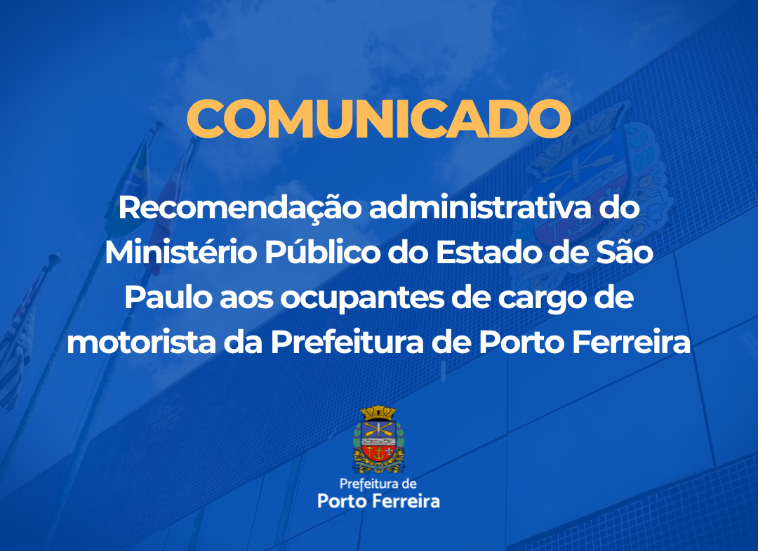 Ministério Público emite recomendação administrativa sobre ocupantes de cargos de motorista da Prefeitura