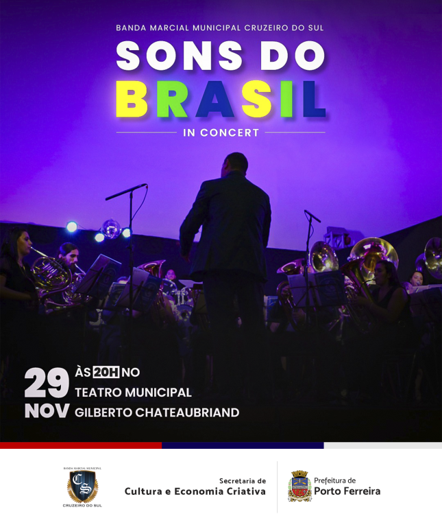 Banda Marcial Cruzeiro do Sul apresenta Concerto de Fim de Ano 2024 na próxima sexta (29.11)