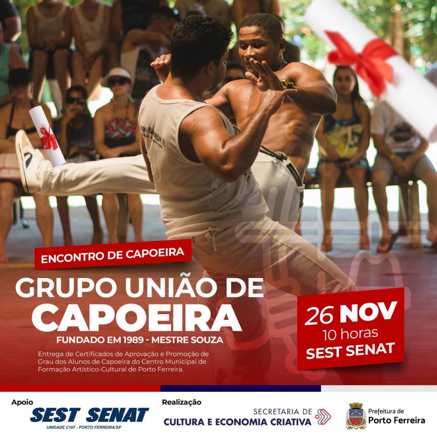 Encontro de Capoeira acontece na manhã de sábado no Sest/Senat