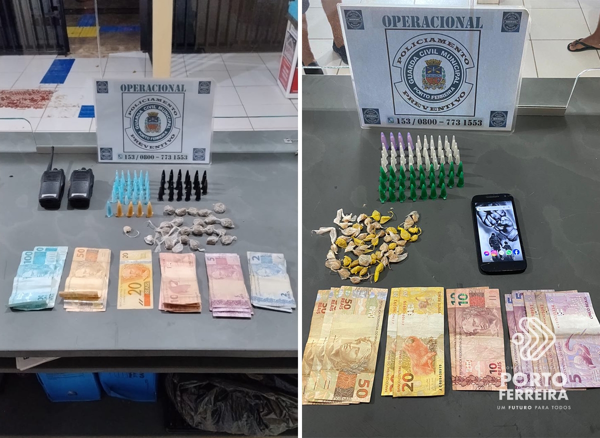 Guarda Civil Municipal efetuou prisões de suspeitos de tráfico de drogas em bairros da cidade