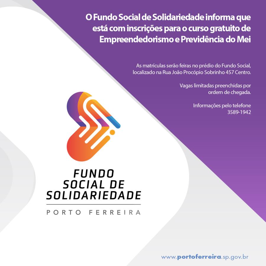 Fundo Social de Solidariedade está com inscrições abertas para dois cursos gratuitos